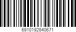 Código de barras (EAN, GTIN, SKU, ISBN): '6910192840671'