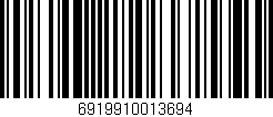 Código de barras (EAN, GTIN, SKU, ISBN): '6919910013694'