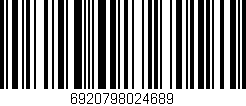 Código de barras (EAN, GTIN, SKU, ISBN): '6920798024689'