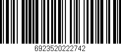 Código de barras (EAN, GTIN, SKU, ISBN): '6923520222742'