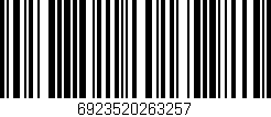 Código de barras (EAN, GTIN, SKU, ISBN): '6923520263257'