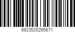 Código de barras (EAN, GTIN, SKU, ISBN): '6923520265671'