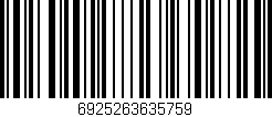 Código de barras (EAN, GTIN, SKU, ISBN): '6925263635759'