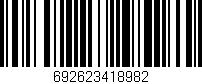 Código de barras (EAN, GTIN, SKU, ISBN): '692623418982'