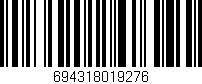 Código de barras (EAN, GTIN, SKU, ISBN): '694318019276'