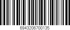 Código de barras (EAN, GTIN, SKU, ISBN): '6943206700135'