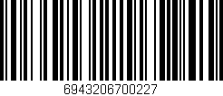 Código de barras (EAN, GTIN, SKU, ISBN): '6943206700227'