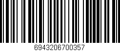 Código de barras (EAN, GTIN, SKU, ISBN): '6943206700357'