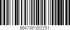 Código de barras (EAN, GTIN, SKU, ISBN): '6947381002251'
