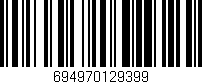 Código de barras (EAN, GTIN, SKU, ISBN): '694970129399'