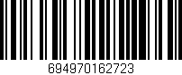 Código de barras (EAN, GTIN, SKU, ISBN): '694970162723'