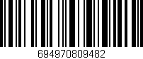 Código de barras (EAN, GTIN, SKU, ISBN): '694970809482'