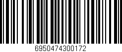 Código de barras (EAN, GTIN, SKU, ISBN): '6950474300172'