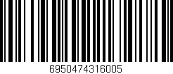 Código de barras (EAN, GTIN, SKU, ISBN): '6950474316005'