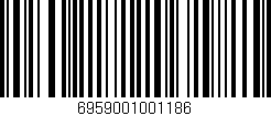 Código de barras (EAN, GTIN, SKU, ISBN): '6959001001186'
