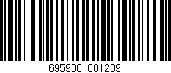 Código de barras (EAN, GTIN, SKU, ISBN): '6959001001209'