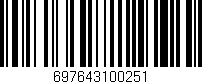 Código de barras (EAN, GTIN, SKU, ISBN): '697643100251'