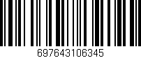 Código de barras (EAN, GTIN, SKU, ISBN): '697643106345'