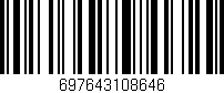 Código de barras (EAN, GTIN, SKU, ISBN): '697643108646'