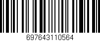 Código de barras (EAN, GTIN, SKU, ISBN): '697643110564'