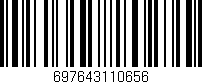 Código de barras (EAN, GTIN, SKU, ISBN): '697643110656'