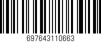 Código de barras (EAN, GTIN, SKU, ISBN): '697643110663'