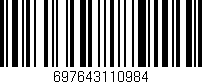 Código de barras (EAN, GTIN, SKU, ISBN): '697643110984'