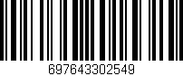Código de barras (EAN, GTIN, SKU, ISBN): '697643302549'