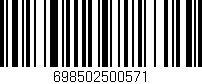 Código de barras (EAN, GTIN, SKU, ISBN): '698502500571'