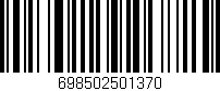 Código de barras (EAN, GTIN, SKU, ISBN): '698502501370'
