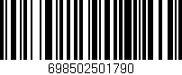 Código de barras (EAN, GTIN, SKU, ISBN): '698502501790'