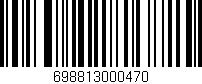 Código de barras (EAN, GTIN, SKU, ISBN): '698813000470'
