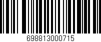 Código de barras (EAN, GTIN, SKU, ISBN): '698813000715'