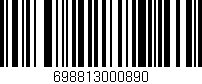 Código de barras (EAN, GTIN, SKU, ISBN): '698813000890'