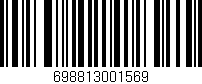 Código de barras (EAN, GTIN, SKU, ISBN): '698813001569'