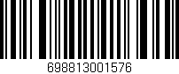 Código de barras (EAN, GTIN, SKU, ISBN): '698813001576'