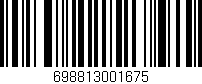 Código de barras (EAN, GTIN, SKU, ISBN): '698813001675'