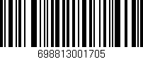 Código de barras (EAN, GTIN, SKU, ISBN): '698813001705'
