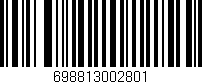Código de barras (EAN, GTIN, SKU, ISBN): '698813002801'
