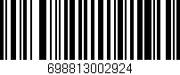 Código de barras (EAN, GTIN, SKU, ISBN): '698813002924'