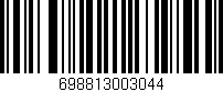 Código de barras (EAN, GTIN, SKU, ISBN): '698813003044'