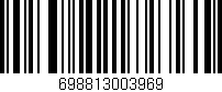 Código de barras (EAN, GTIN, SKU, ISBN): '698813003969'