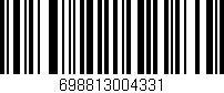 Código de barras (EAN, GTIN, SKU, ISBN): '698813004331'