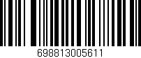 Código de barras (EAN, GTIN, SKU, ISBN): '698813005611'