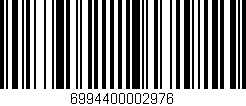 Código de barras (EAN, GTIN, SKU, ISBN): '6994400002976'