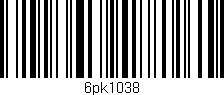 Código de barras (EAN, GTIN, SKU, ISBN): '6pk1038'
