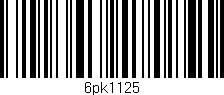Código de barras (EAN, GTIN, SKU, ISBN): '6pk1125'