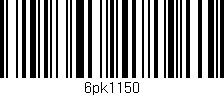Código de barras (EAN, GTIN, SKU, ISBN): '6pk1150'