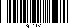 Código de barras (EAN, GTIN, SKU, ISBN): '6pk1152'
