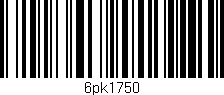 Código de barras (EAN, GTIN, SKU, ISBN): '6pk1750'